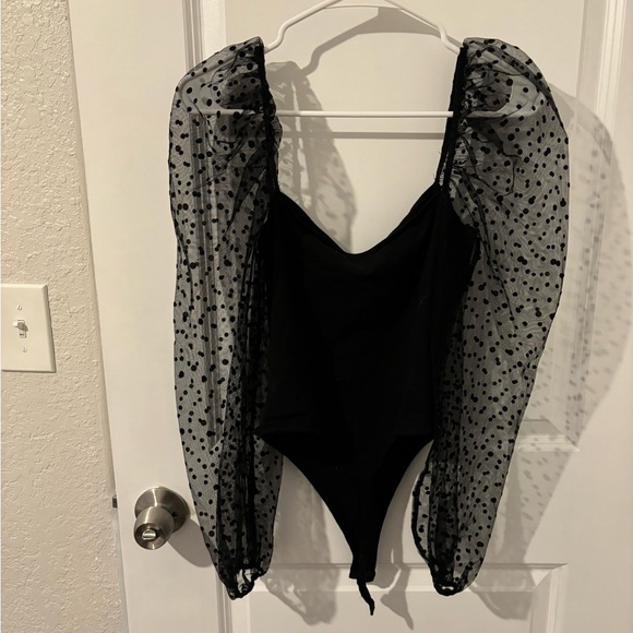 ASOS chiffon style sleeve bodysuit - Picture 2 of 6